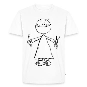 Chirurg Comicfigur - Arzt - Chirurgie - OP - Team - Männer Premium Bio T-Shirt - Weiß - Vorne - Nico (187cm)
