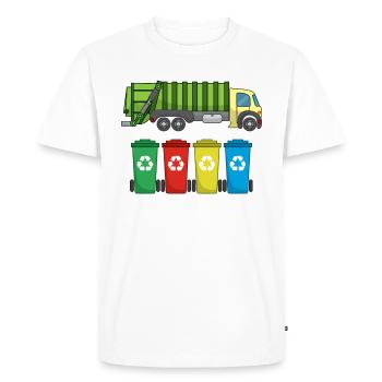 Garbage Truck For Garbage Disposal Recycling I Gift Idea - Men's Premium Organic T-Shirt - white - Front - Nico (187cm)