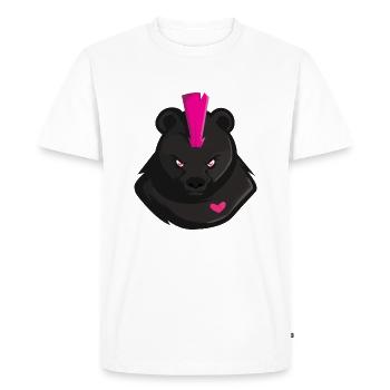 Ours Punk coeur bande dessinée Art Maléfique cadeau - T-shirt Premium bio Homme - blanc - Devant - Nico (187cm)