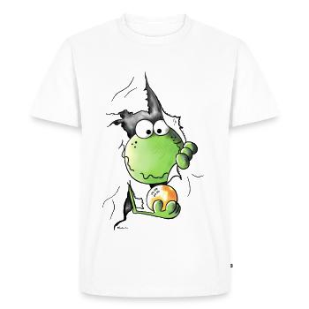Funny Frog - Men's Premium Organic T-Shirt - white - Front - Nico (187cm)