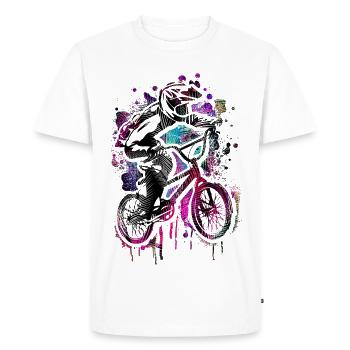 Colorful Bmx Bike - Bmx Cycling - Bmx Bike - Men's Premium Organic T-Shirt - white - Front - Nico (187cm)