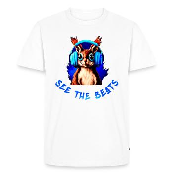 Squirrel / Eichhörnchen / Chipmunks - Men's Premium Organic T-Shirt - white - Front - Nico (187cm)
