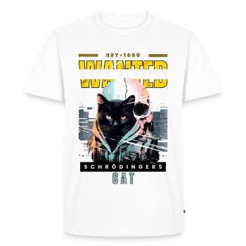Schrödinger's Cat - Wanted Dead and Alive - Men's Premium Organic T-Shirt - white - Front - Nico (187cm)