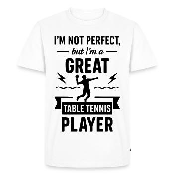 Super Table Tennis Player Funny - Men's Premium Organic T-Shirt - white - Front - Nico (187cm)