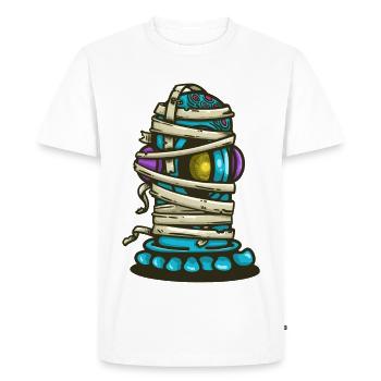 Extraterrestre enveloppé de bandages - T-shirt Premium bio Homme - blanc - Devant - Nico (187cm)