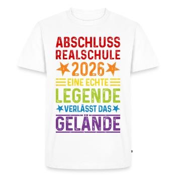 Graduation 2026 Realschule - Men's Premium Organic T-Shirt - white - Front - Nico (187cm)
