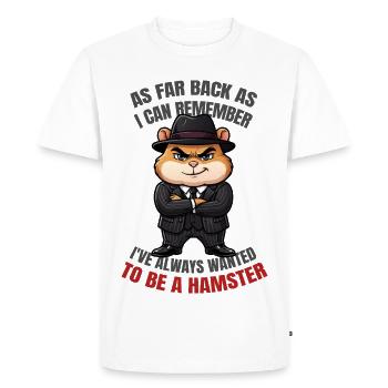 Funny Gangster Hamster Animal Movie Parody - Men's Premium Organic T-Shirt - white - Front - Nico (187cm)