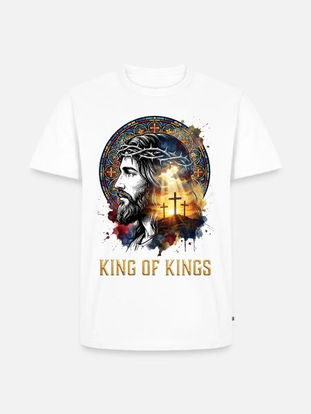 King of Kings Jesus Christus - Männer Premium Bio T-Shirt - Weiß