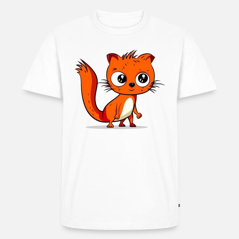 Kiki das Eichhörnchen - Männer Premium Bio T-Shirt - Weiß