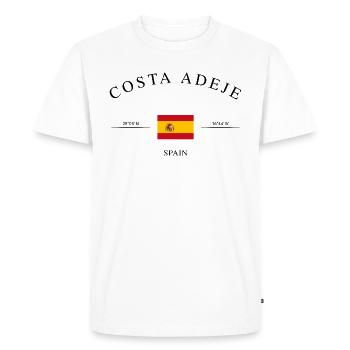 Costa Adeje Espagne drapeau vacances souvenir - T-shirt Premium bio Homme - blanc - Devant - Nico (187cm)