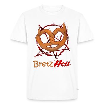 bretzHell - T-shirt Premium bio Homme - blanc - Devant - Nico (187cm)