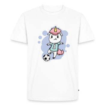 Football licorne - T-shirt Premium bio Homme - blanc - Devant - Nico (187cm)