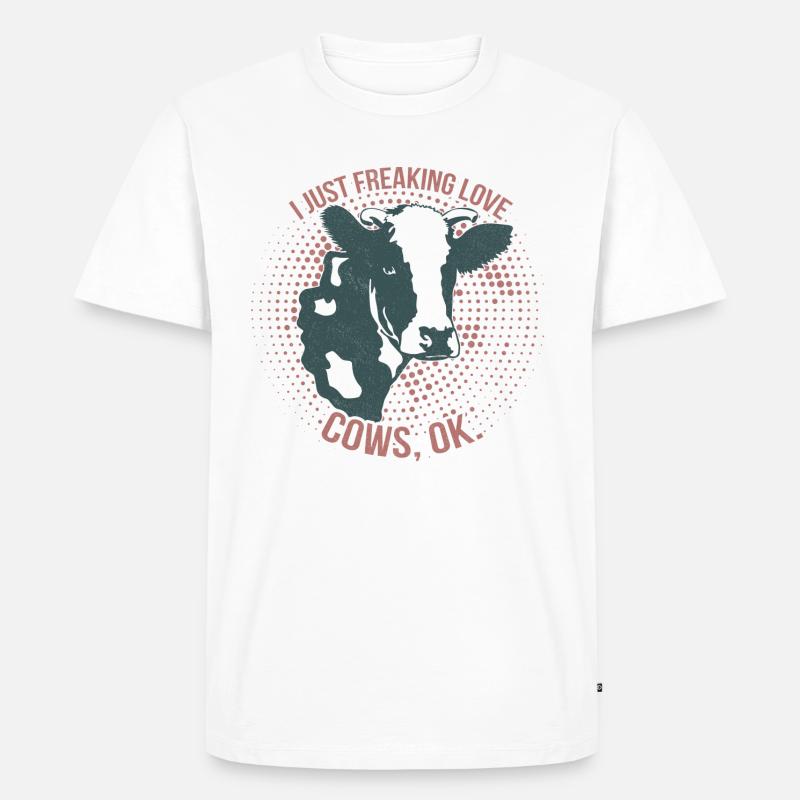 Kuh - Männer Premium Bio T-Shirt - Weiß