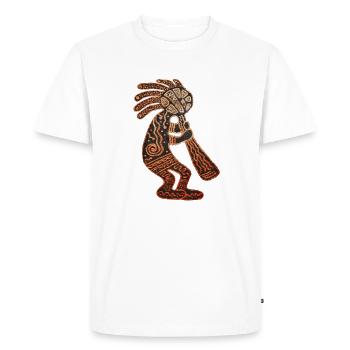 Kokopelli - Men's Premium Organic T-Shirt - white - Front - Nico (187cm)