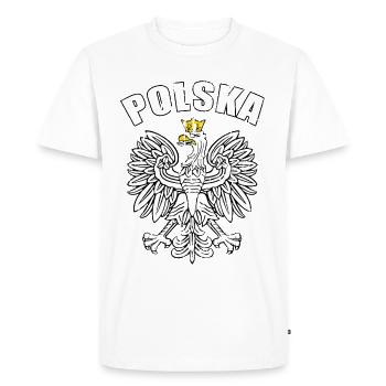 poland coat of arms - Men's Premium Organic T-Shirt - white - Front - Nico (187cm)