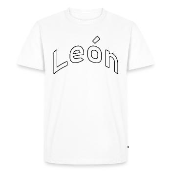 León - T-shirt Premium bio Homme - blanc - Devant - Nico (187cm)