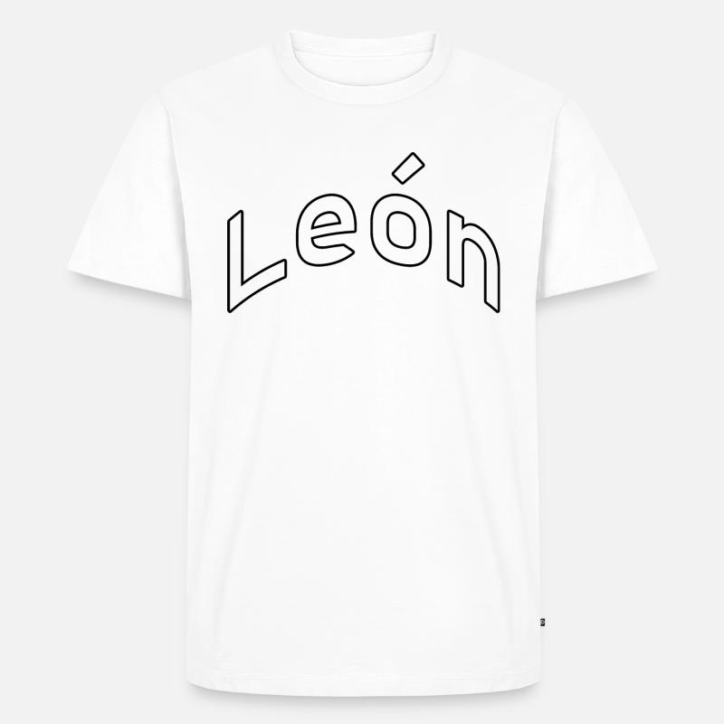 León - Männer Premium Bio T-Shirt - Weiß