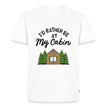 Camping Cabin Forest - Men's Premium Organic T-Shirt - white - Front - Nico (187cm)