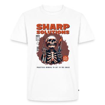 Skeleton with dagger - Men's Premium Organic T-Shirt - white - Front - Nico (187cm)