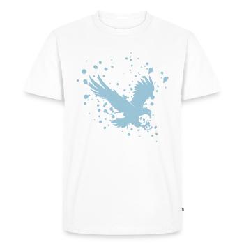 aigle rapace águila rapaz gieriger Adler oiseau - T-shirt Premium bio Homme - blanc - Devant - Nico (187cm)