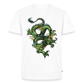 dragon chinois 202 - T-shirt Premium bio Homme - blanc - Devant - Nico (187cm)