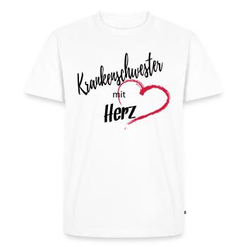 Krankenschwester mit Herz 2c - T-shirt Premium bio Homme - blanc - Devant - Nico (187cm)