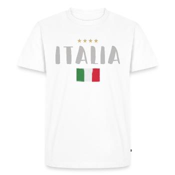 Drapeau du maillot des fans de football de l’Italie - T-shirt Premium bio Homme - blanc - Devant - Nico (187cm)