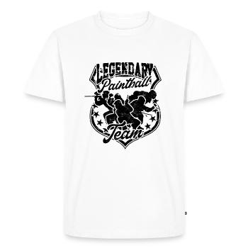 Équipe légendaire de Paintball Paintball Squad - Gratuit - T-shirt Premium bio Homme - blanc - Devant - Nico (187cm)