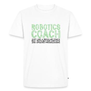 Coach en robotique comme un coach régulier - Tech - T-shirt Premium bio Homme - blanc - Devant - Nico (187cm)