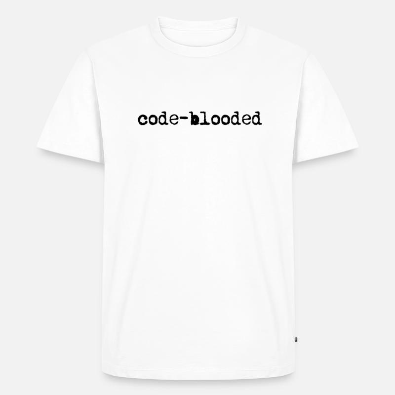 Lustige Code-Blut-Programmier-Codierung - Data Web - Männer Premium Bio T-Shirt - Weiß
