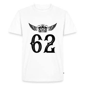 62 Couronne numérique - T-shirt Premium bio Homme - blanc - Devant - Nico (187cm)
