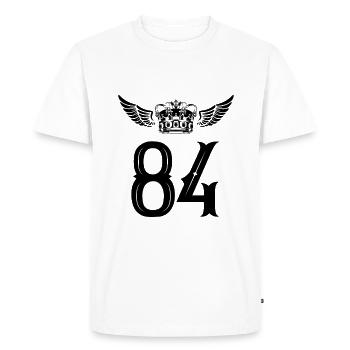 84 Number crown - Men's Premium Organic T-Shirt - white - Front - Nico (187cm)