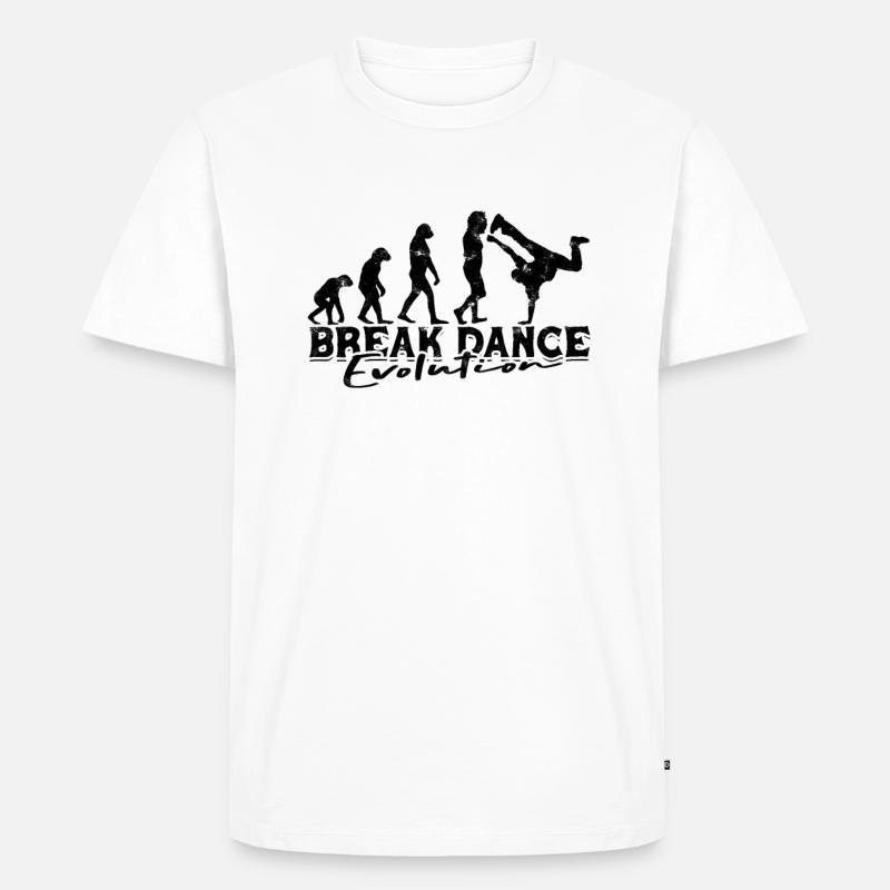 Break Dance Evolution - Breakdance - Männer Premium Bio T-Shirt - Weiß