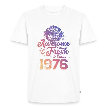 1976 génial frais - T-shirt Premium bio Homme - blanc - Devant - Nico (187cm)