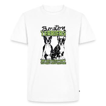 Les terriers de Boston sont comme des croustilles que vous ne pouvez pas - T-shirt Premium bio Homme - blanc - Devant - Nico (187cm)