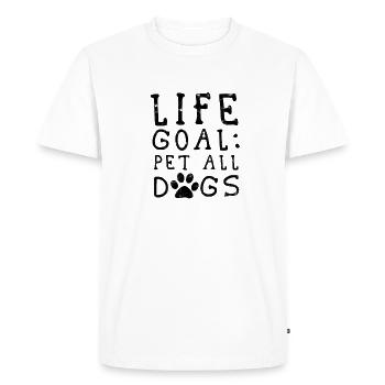 Life Goal Pet all the dogs - dog lovers - Men's Premium Organic T-Shirt - white - Front - Nico (187cm)