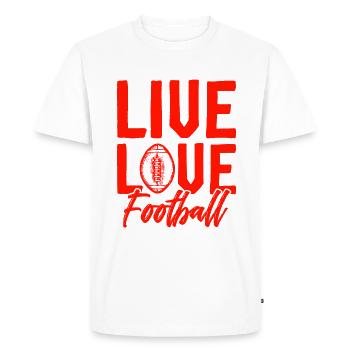 vivre l’amour du football - T-shirt Premium bio Homme - blanc - Devant - Nico (187cm)