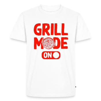 grill mode on - Men's Premium Organic T-Shirt - white - Front - Nico (187cm)