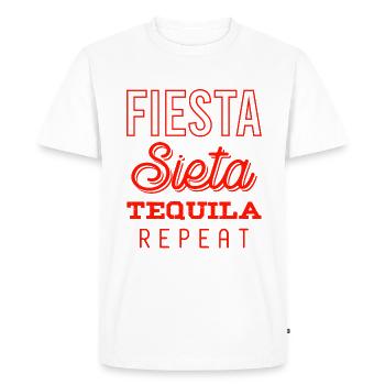 fiesta sieta tequila répéter - T-shirt Premium bio Homme - blanc - Devant - Nico (187cm)