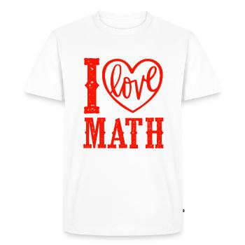 I love mathematics - Men's Premium Organic T-Shirt - white - Front - Nico (187cm)