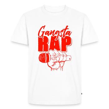 Gangsta Rap - T-shirt Premium bio Homme - blanc - Devant - Nico (187cm)