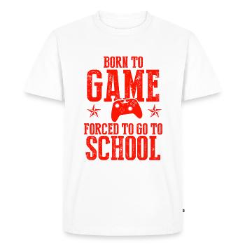 joueur scolaire - T-shirt Premium bio Homme - blanc - Devant - Nico (187cm)