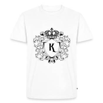 Armoiries de la lettre K - T-shirt Premium bio Homme - blanc - Devant - Nico (187cm)