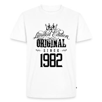 1982 limited edition - Men's Premium Organic T-Shirt - white - Front - Nico (187cm)