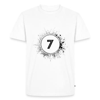 7 Nombre d’objets blob - T-shirt Premium bio Homme - blanc - Devant - Nico (187cm)
