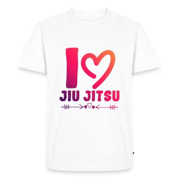 J’adore le Jiu Jitsu - T-shirt Premium bio Homme - blanc - Devant - Nico (187cm)