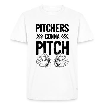 Lanceur de baseball - T-shirt Premium bio Homme - blanc - Devant - Nico (187cm)