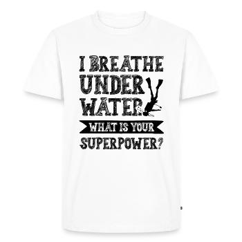 Diving Superpower - Men's Premium Organic T-Shirt - white - Front - Nico (187cm)