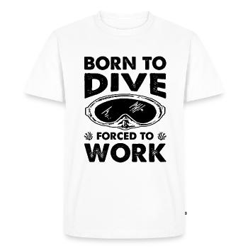 Né pour plonger - T-shirt Premium bio Homme - blanc - Devant - Nico (187cm)