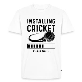 Installer le cricket - T-shirt Premium bio Homme - blanc - Devant - Nico (187cm)